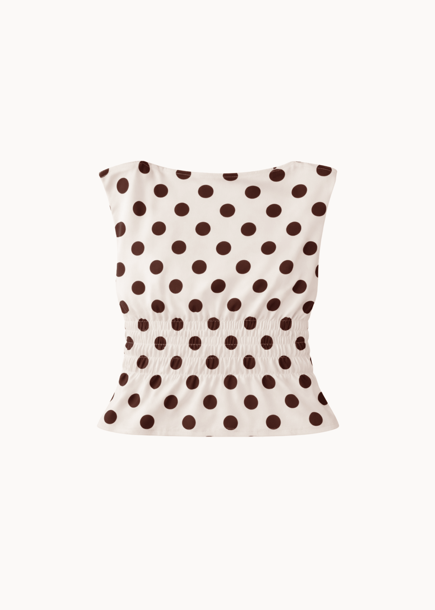 Solea Top med Polkaprikker - Creme - ByStenholt.dk