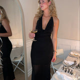 Soleil Glimmer Maxi Kjole - Sort - ByStenholt.dk