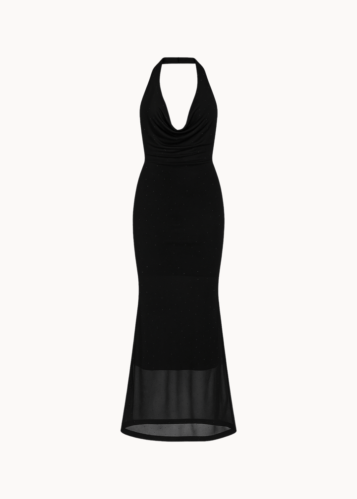 Soleil Glimmer Maxi Kjole - Sort - ByStenholt.dk