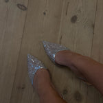 Sparkle Slingback Pumps - Sølv - ByStenholt.dk