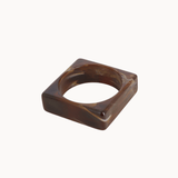 Square Chunky Bangle - Brun - ByStenholt.dk