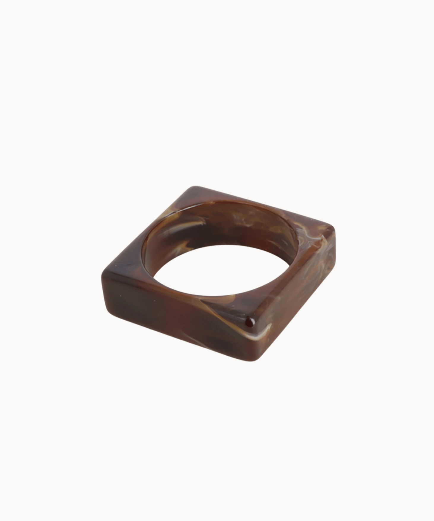 Square Chunky Bangle - Brun - ByStenholt.dk
