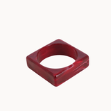Square Chunky Bangle - Rød - ByStenholt.dk