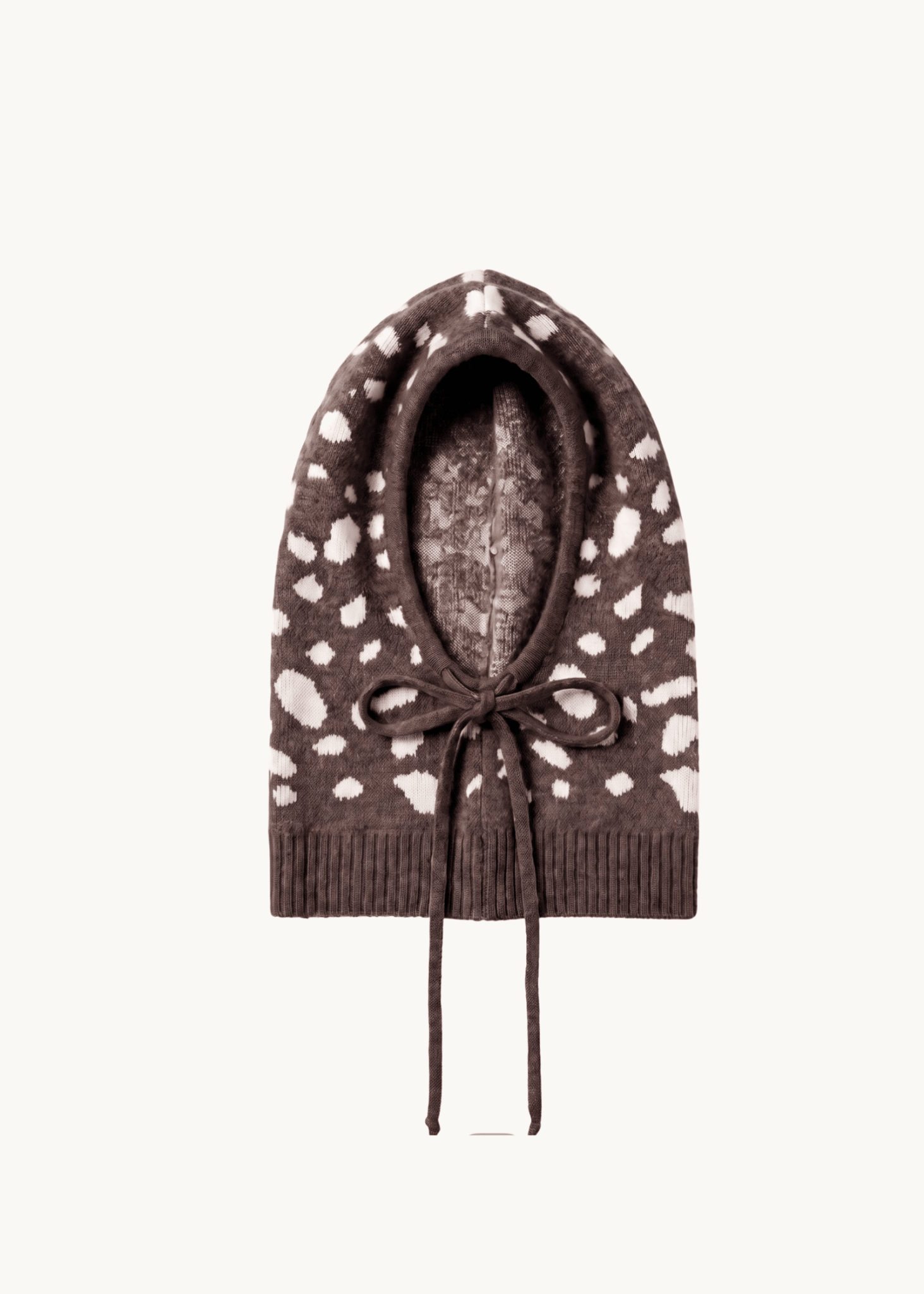 Strikket Balaclava - Bambi Mørkebrun - ByStenholt.dk