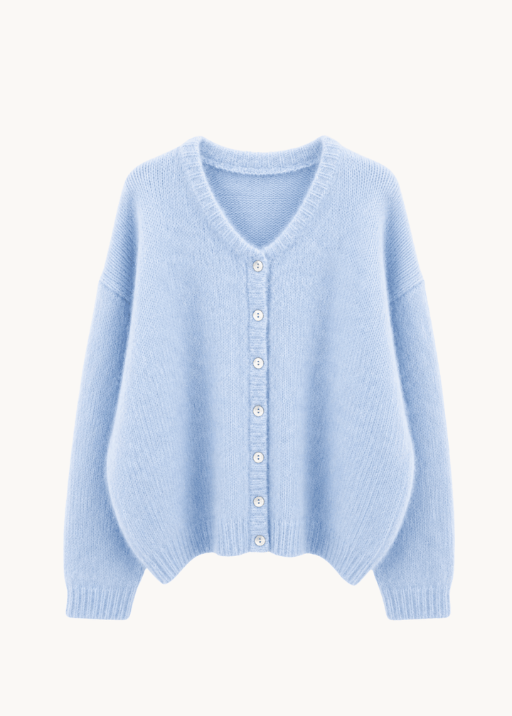Strikket Cardigan - Blå - ByStenholt.dk