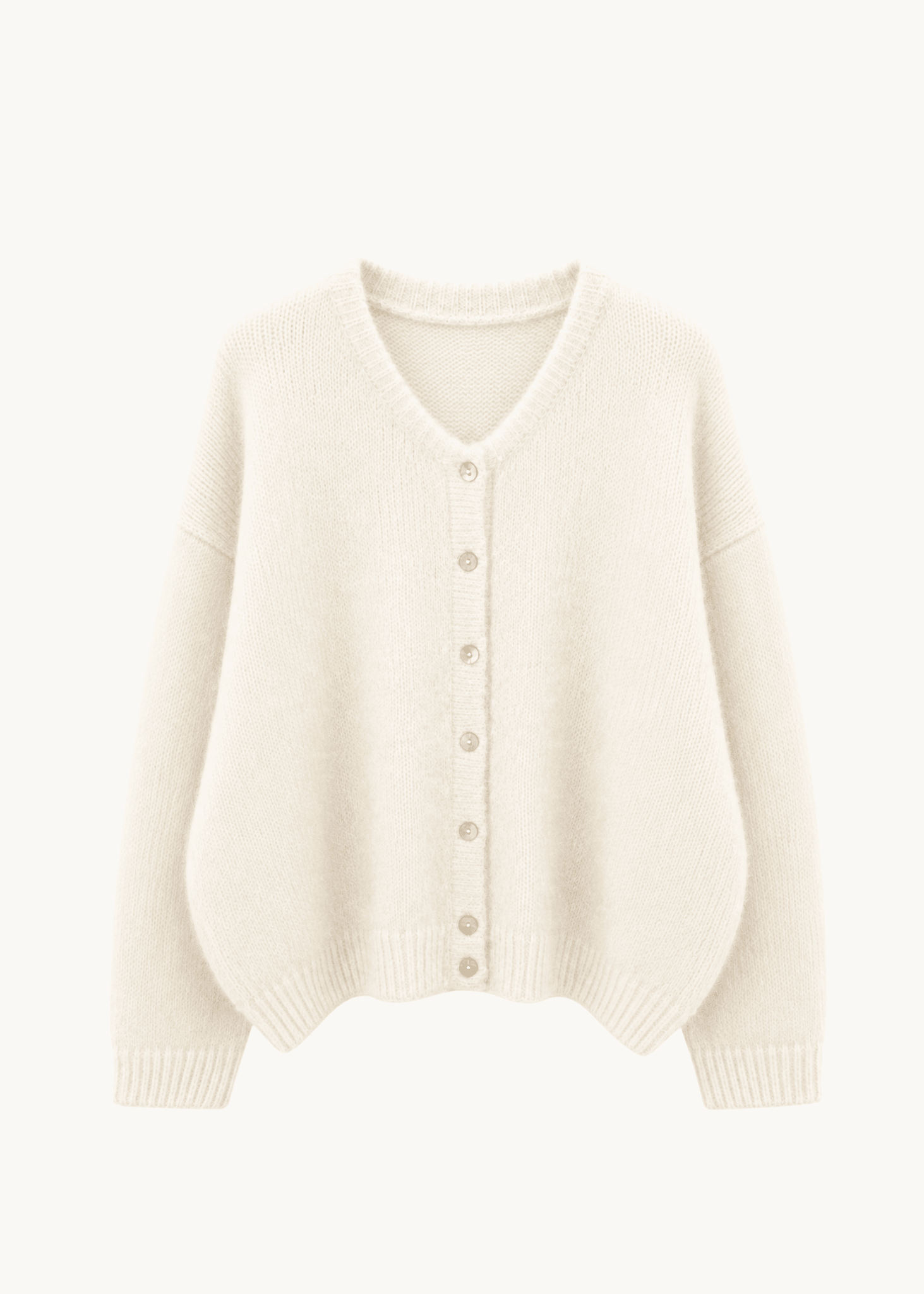 Strikket Cardigan - Creme - ByStenholt.dk