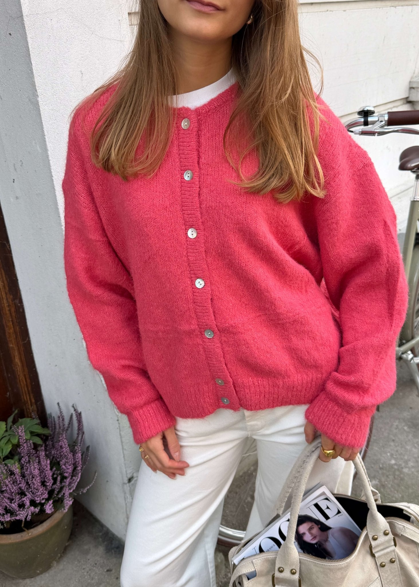 Strikket Cardigan - Koral - ByStenholt.dk