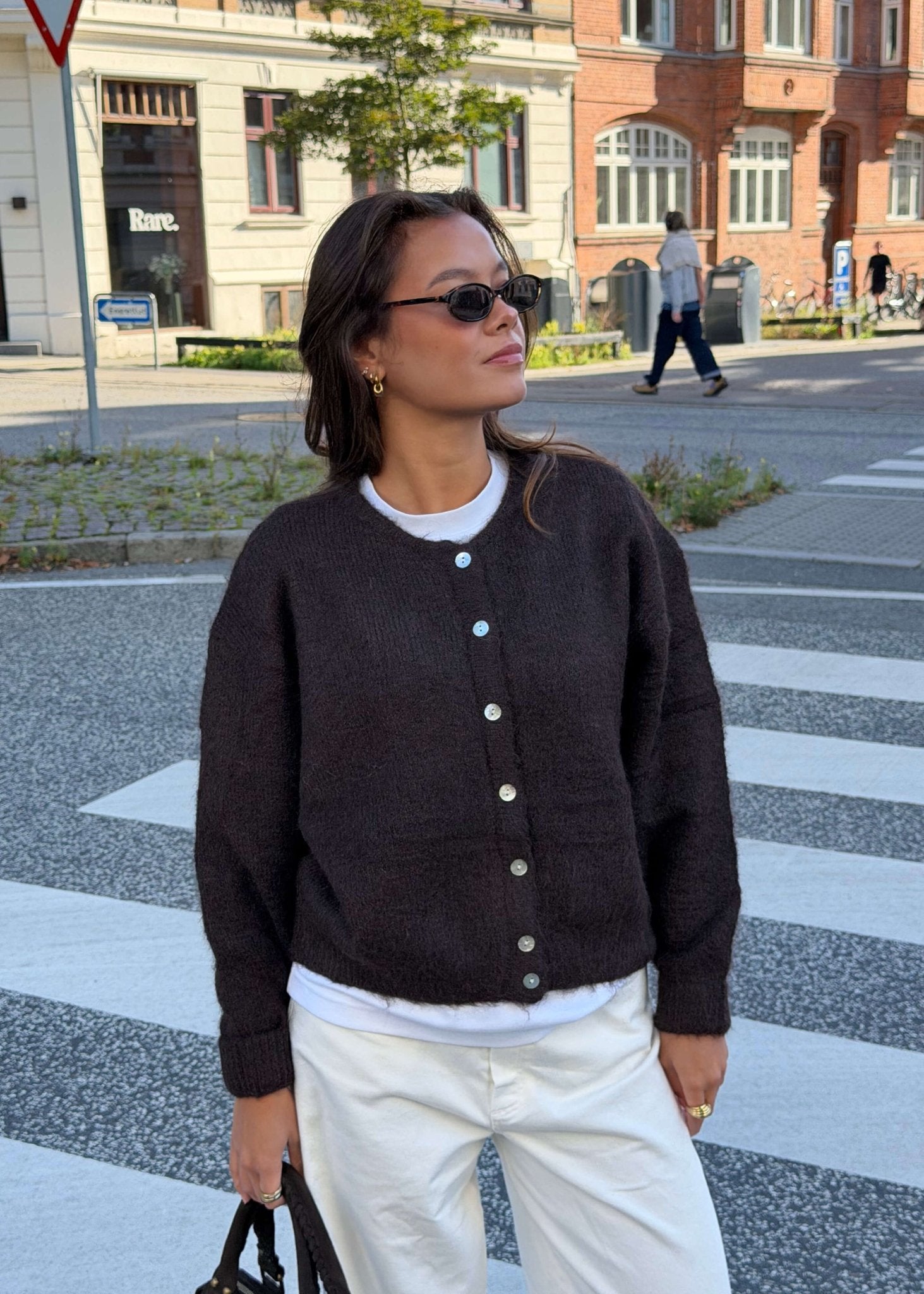 Strikket Cardigan - Mørkebrun - ByStenholt.dk