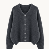 Strikket Cardigan - Mørkegrå - ByStenholt.dk