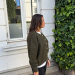 Strikket Cardigan - Mørkegrøn - ByStenholt.dk