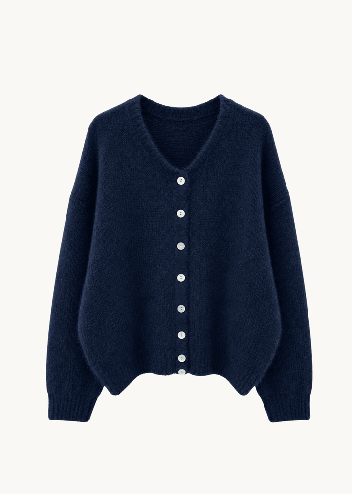 Strikket Cardigan - Navy - ByStenholt.dk