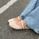 Suede Ballerina - Beige - ByStenholt.dk