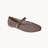 Suede Ballerina - Taupe - ByStenholt.dk