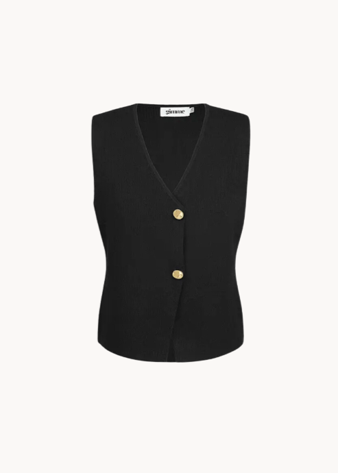 Tayla Vest - Sort - ByStenholt.dk