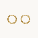 Textured Hoops - Guldbelagt - ByStenholt.dk