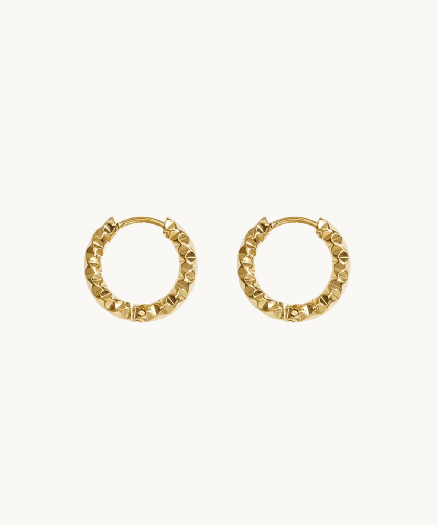 Textured Hoops - Guldbelagt - ByStenholt.dk