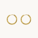 Textured Hoops - Guldbelagt - ByStenholt.dk
