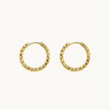 Textured Hoops - Guldbelagt - ByStenholt.dk