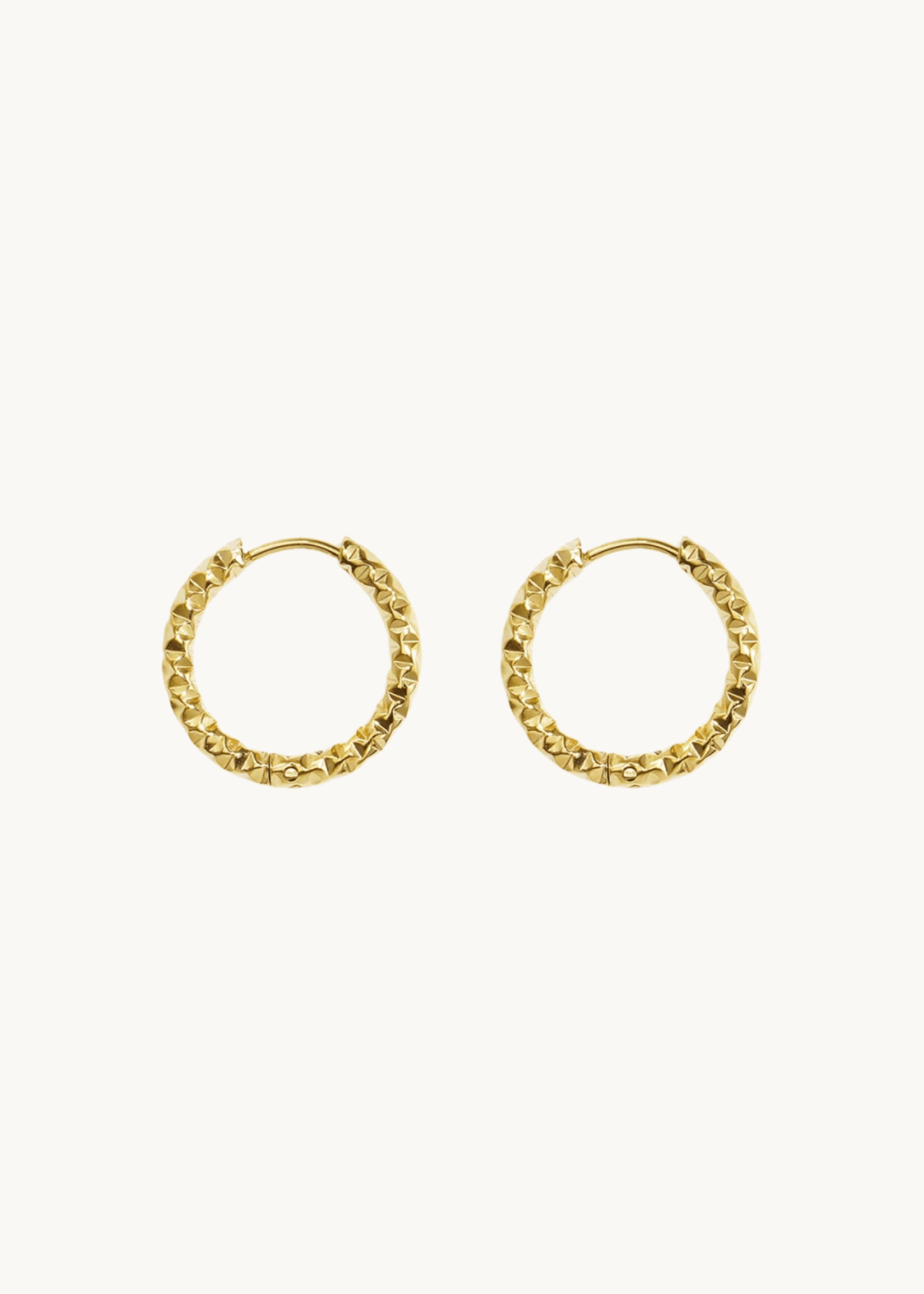 Textured Hoops - Guldbelagt - ByStenholt.dk