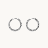 Textured Hoops - Sølvbelagt - ByStenholt.dk