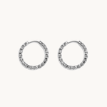 Textured Hoops - Sølvbelagt - ByStenholt.dk