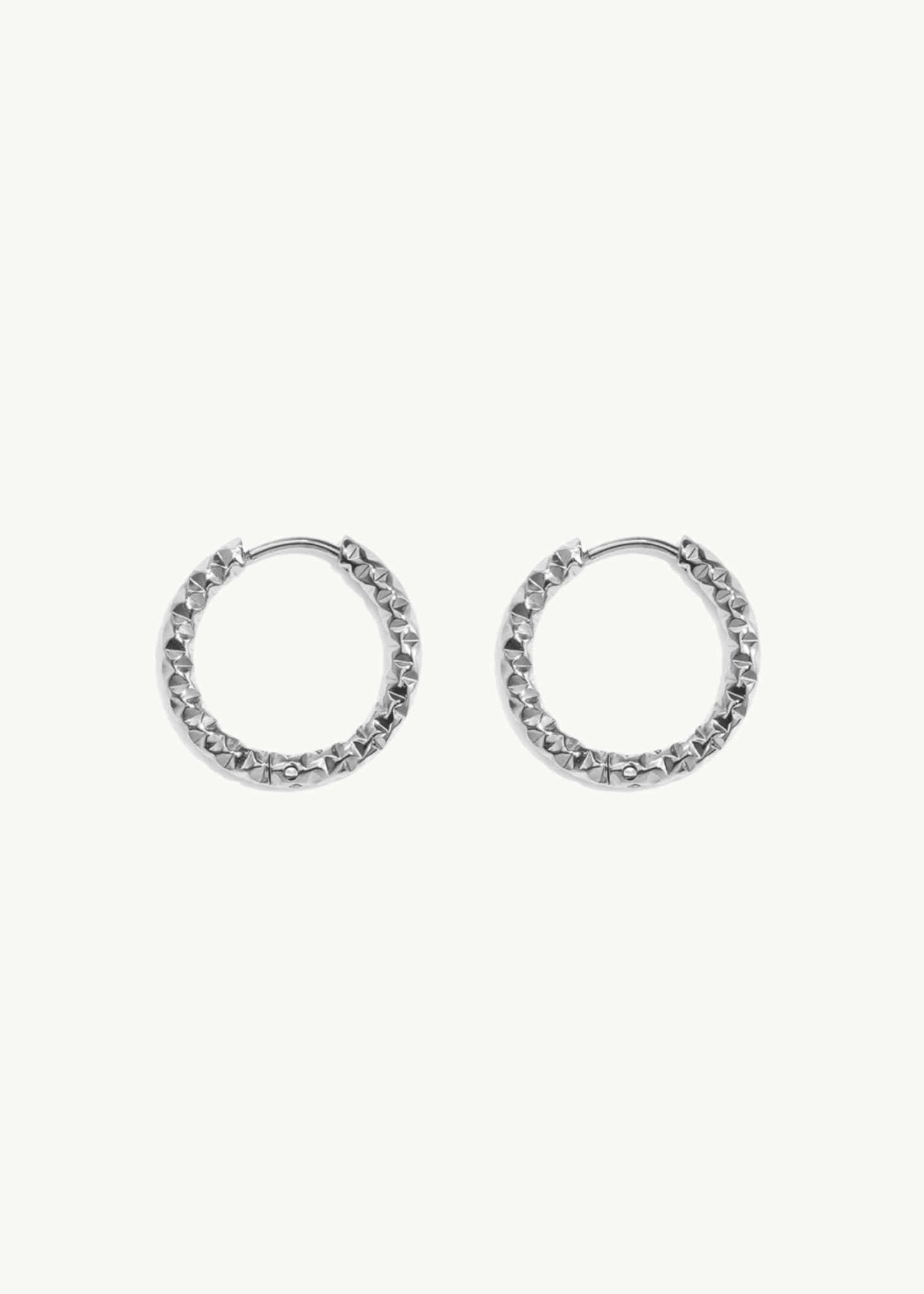 Textured Hoops - Sølvbelagt - ByStenholt.dk