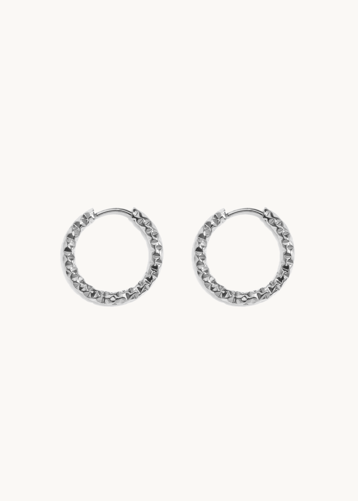 Textured Hoops - Sølvbelagt - ByStenholt.dk