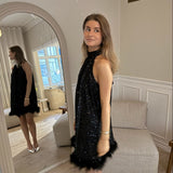 Thea Paillet Kjole - Sort - ByStenholt.dk