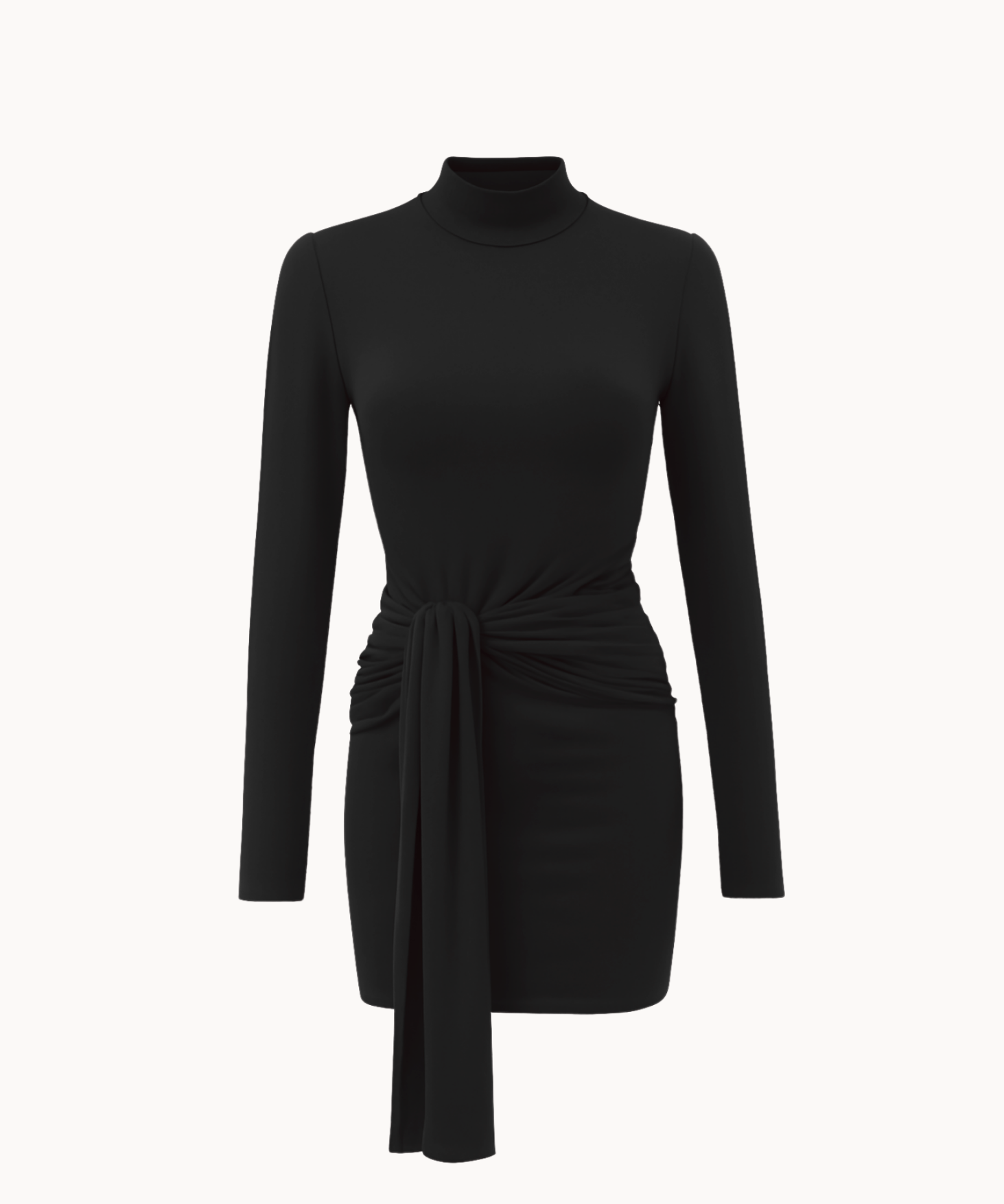 Tie Waist Mini Kjole - Sort - ByStenholt.dk