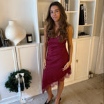 Velu Satin Kjole - Bordeaux - ByStenholt.dk