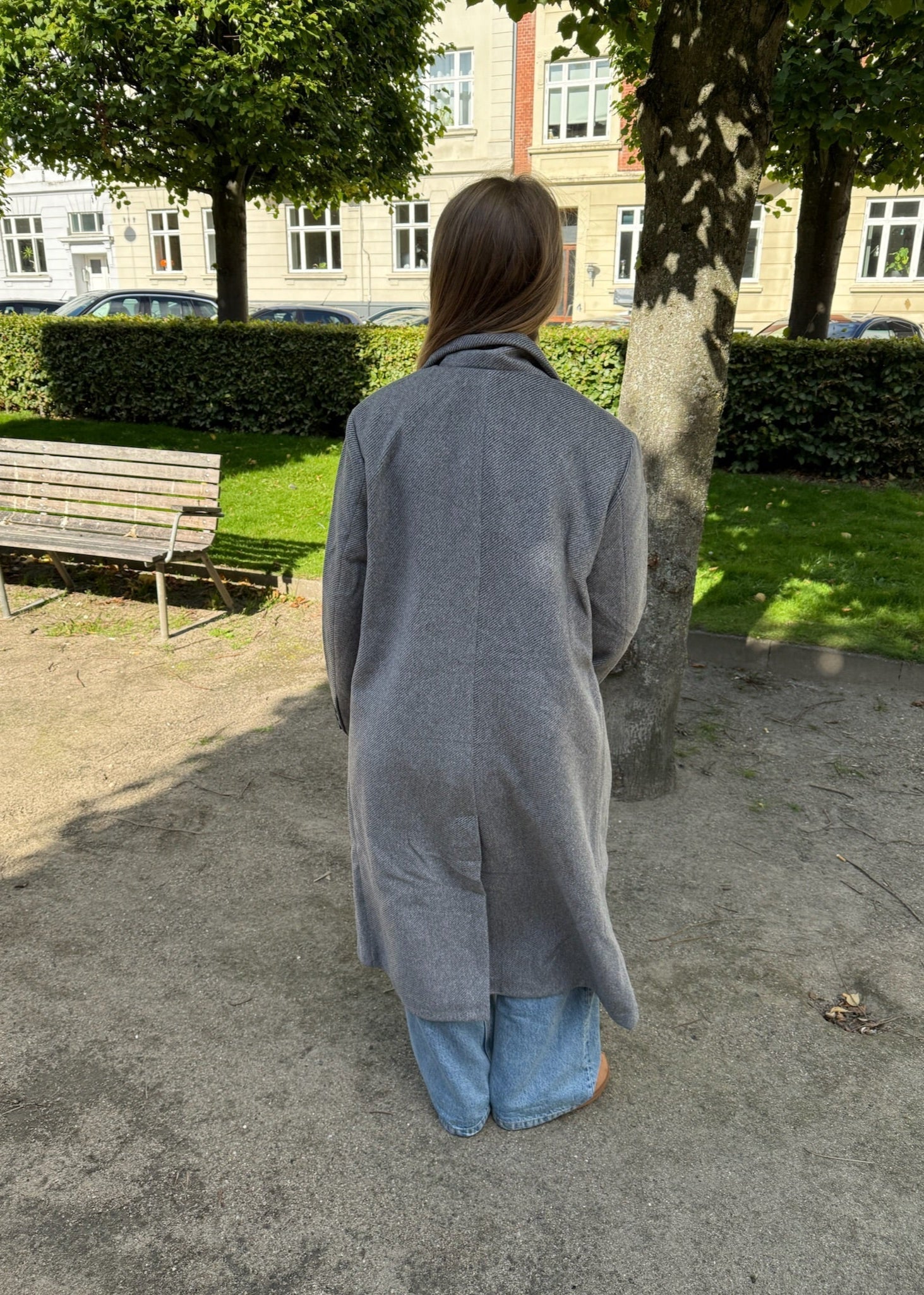 Victoria Lang Coat - Grå - ByStenholt.dk