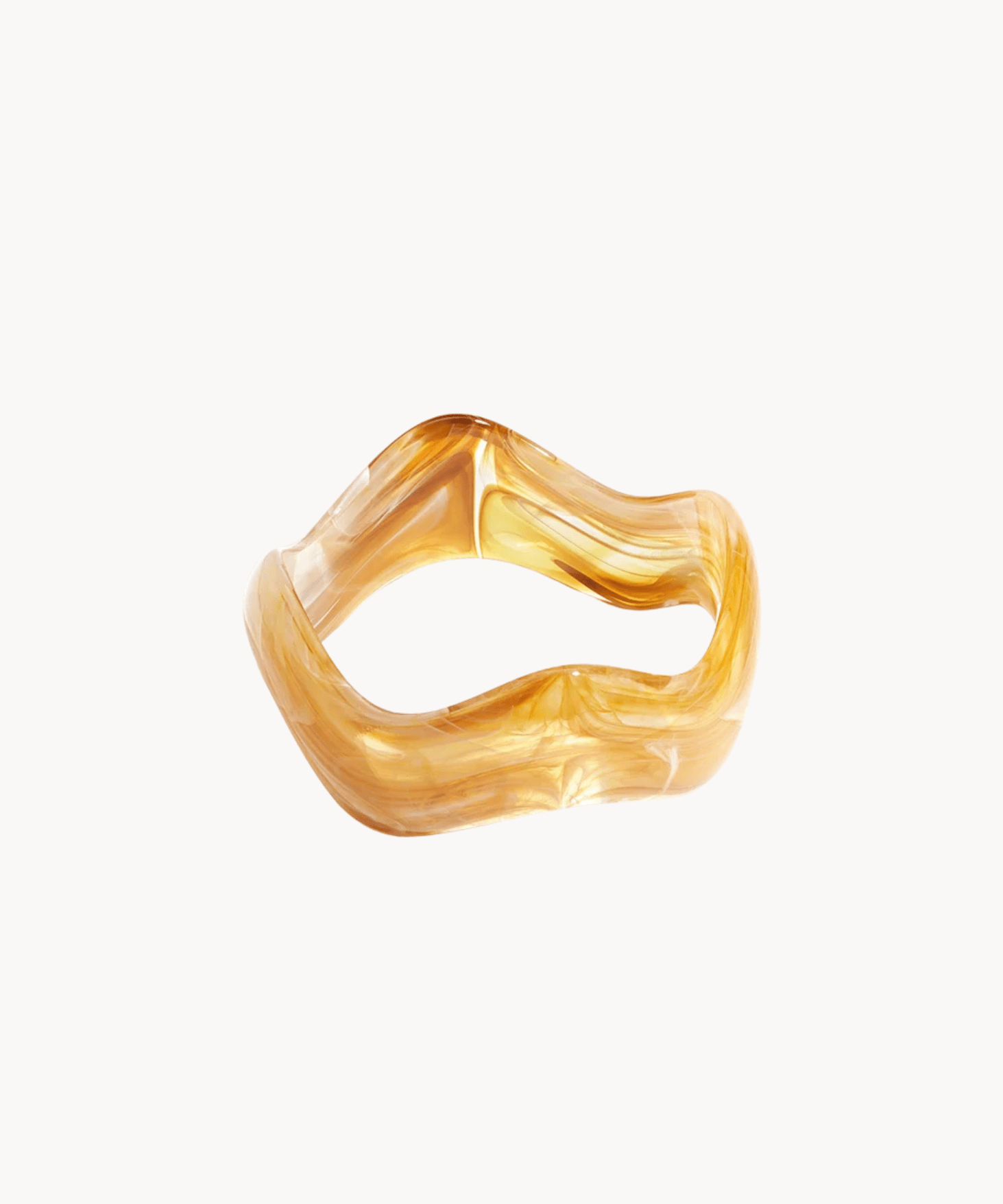 Wave Chunky Bangle - Gul - ByStenholt.dk