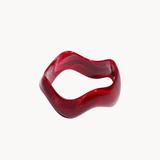 Wave Chunky Bangle - Rød - ByStenholt.dk