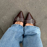 Zara Slingbacks - Mørkebrun - ByStenholt.dk