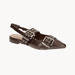 Zara Slingbacks - Mørkebrun - ByStenholt.dk