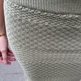 Zoe Strikket Maxi Nederdel - Khaki - ByStenholt.dk