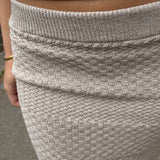 Zoe Strikket Maxi Nederdel - Taupe - ByStenholt.dk