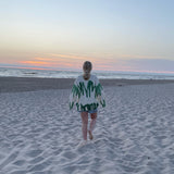 Evie Knit - White/Green 